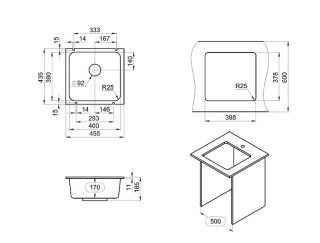 Мойка кухонная Granula 3801, АРКТИК
