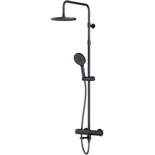 Душевая система AM.PM X-Joy F0785A522 с термостатом Черная матовая