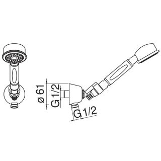 Душевой гарнитур Nobili AD143/7GDP золото