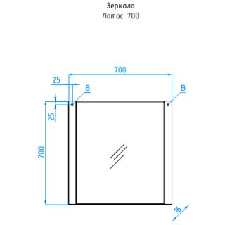 Зеркало Style Line Лотос 70 ЛС-00002300 Сосна лофт