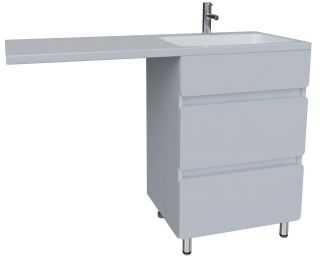 Тумба под раковину для стиральной машины Stella Polar Корделия 60см белый SP-00001040