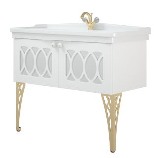 Тумба под раковину Corozo Таормина 85см белый SD-00000646