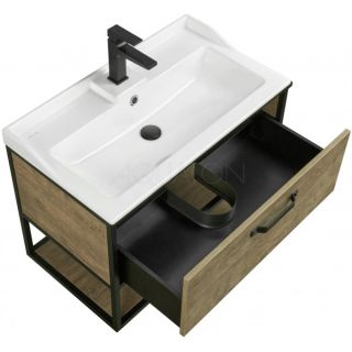 Тумба под раковину Акватон Лофт Фабрик 80см дуб кантри 1A242401LTDY0