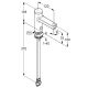 Смеситель для раковины Kludi Zenta E 3810039 Черный матовый