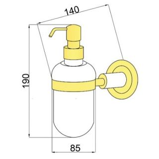 Дозатор для жидкого мыла Boheme Murano 10912-B-BR бронза/чёрный