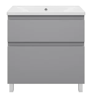 Напольная тумба под раковину Misty Лаки 80 см П-Лак-01080-5012Я серый