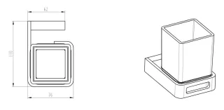 Стакан для зубных щёток Boheme Q 10944-MW белый матовый