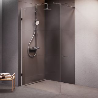 Душевая перегородка AM.PM X-Joy 120 W94WI-120-F1-MTE профиль Хром матовый стекло прозрачное