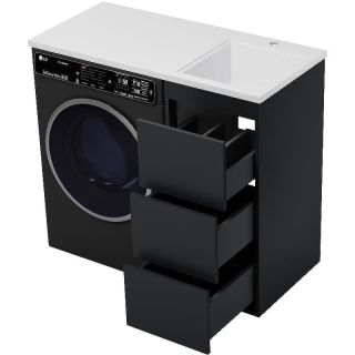 Напольная тумба под раковину Brevita Grafit УТ000015084 100 см Графит матовый