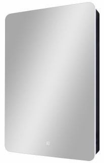 Зеркало-шкаф с подсветкой Art&Max Lecce левый 56см чёрный матовый AM-Lec-560-850-1D-L-DS-F-Nero