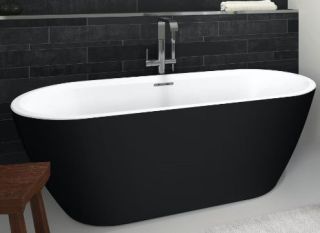 Акриловая ванна Riho Inspire Velvet B091001220 160х75см чёрный матовый/белый матовый