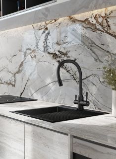 Смеситель для кухни Raglo R81.64.06 с подключением фильтра чёрный