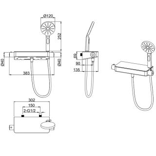 Смеситель для душа Allen Brau Fantasy 5.11002-31 черный матовый
