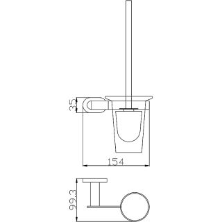 Ершик для унитаза Rav Slezak Yukon YUA0500 Хром