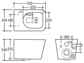 Подвесной унитаз Charus Alva Rimless EWC700-114W безободковый белый