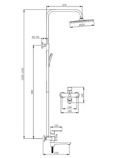 Душевая стойка Splenka S222.24.09 графит