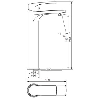 Смеситель для раковины Damixa Eclipse 2.0 480250000 хром