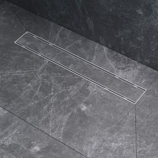 Душевой лоток AM.PM PrimeFlow 50 W02SC-U11-050-04SB с решеткой Хром матовый / под плитку Tile