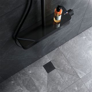 Душевой трап AM.PM PrimeFlow 10 W02BD-P11-010-01BM с Черной матовой решеткой Cut Gradient