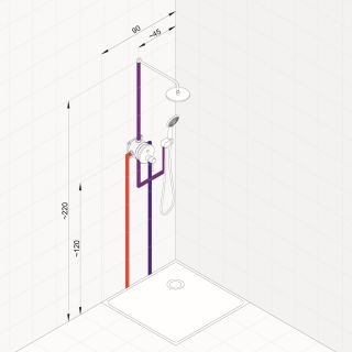 Душевой комплект Kludi Bozz 386710576 со смесителем хром