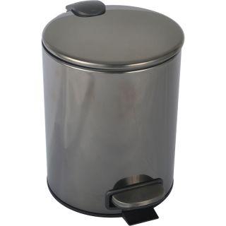 Ведро с педалью Boheme Uno 10426-SGM оружейная сталь глянец