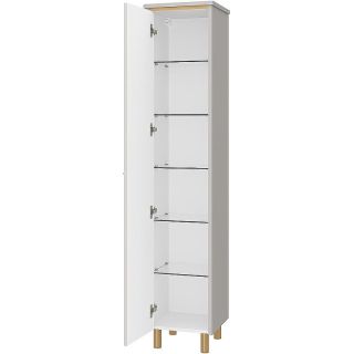 Подвесной шкаф - пенал Brevita Elche 35 L ELC-05035-010L Серый кашемир Золото