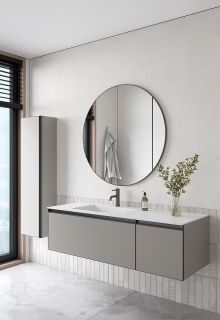 Тумба под раковину Armadi Art Quatro 790-M2-140-L-A 140 см серый/антрацит