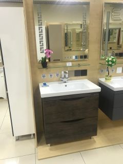 Тумба под раковину Bellezza Санриса 80см орех 00000010190