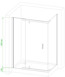 Душевой уголок Royal Bath HPV RB9120HPV-C-BL 120x90см чёрный