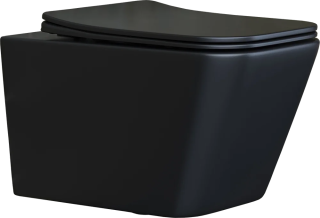 Подвесной унитаз Ceramica Nova Metric CN3007MB безободковый чёрный матовый