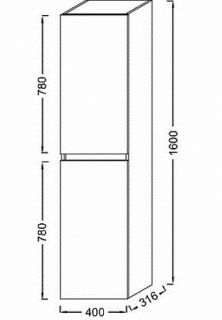 Шкаф-пенал Jacob Delafon Tolbiac дуб давос натуральный EB2385-E75