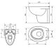Унитаз подвесной LAUTA 270х470х365 быстросъемное сиденье с микролифтом