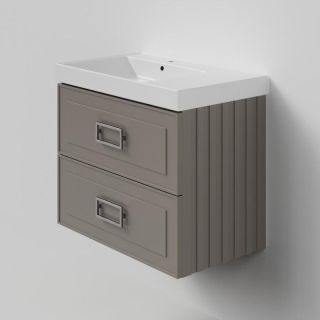 Тумба под раковину La Fenice Cubo FNC-01-CUB-C-80-2 бежевая 80 см