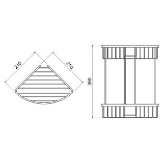 Полка угловая Timo Saona 13082/16 белый матовый