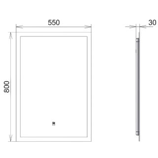 Зеркало  Comforty  Эдельвейс 00-00014243CF 55 см