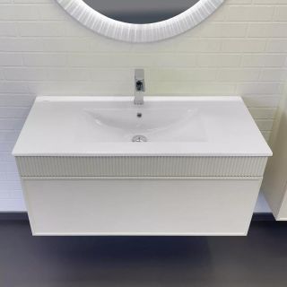 Тумба с раковиной Comforty Мадрид 00-00017880 101 см Серый шелк