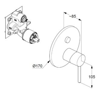 Душевой комплект Kludi Bozz 386585376 со смесителем белый матовый