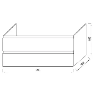 Тумба под раковину Jacob Delafon Madeleine EB1318-J5 100 см блестящий белый