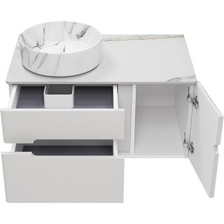 Подвесная тумба под раковину Brevita Pallisandro 80 УТ000025399 Серая матовая