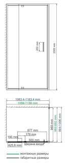 Душевой уголок Wasserkraft Berkel 48P16 110x100