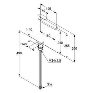 Смеситель для раковины Kludi Renon 422985375 белый матовый