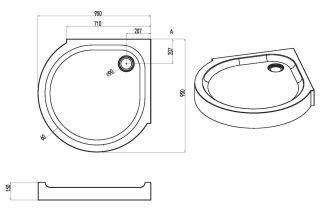 Поддон для душа AM.PM LIKE W83T-333-095W