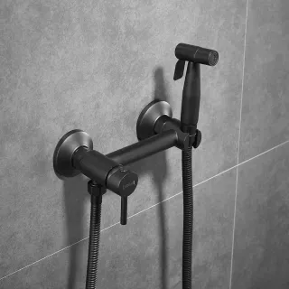 Гигиенический душ со смесителем Shevanik S107H чёрный