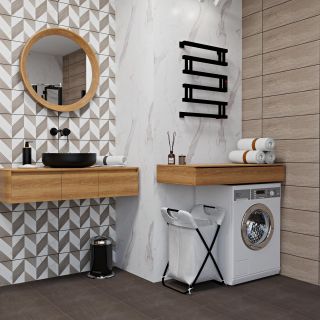 Полотенцесушитель электрический Indigo Muza DGM60-50BRRt 60x50 см чёрный муар