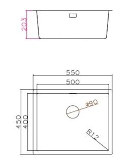 Кухонная мойка Grandex Aqua Proline 55 3002062 медь