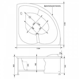 Панель фронтальная Aquanet Fregate 120