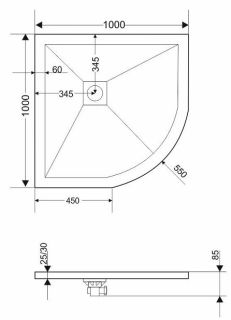 Душевой поддон Grossman Strong GR-S1100100 100x100см белый