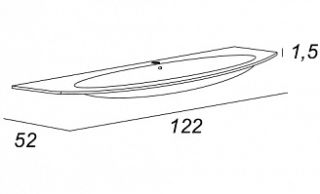 Раковина из искусственного мрамора, Cezares, 50178 белый