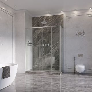 Душевой уголок Ambassador Forsa 17021107AX-90AX 120x90см хром/прозрачное