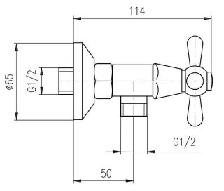 Смеситель для душа Rav Slezak Morava MK380.5/2 хром